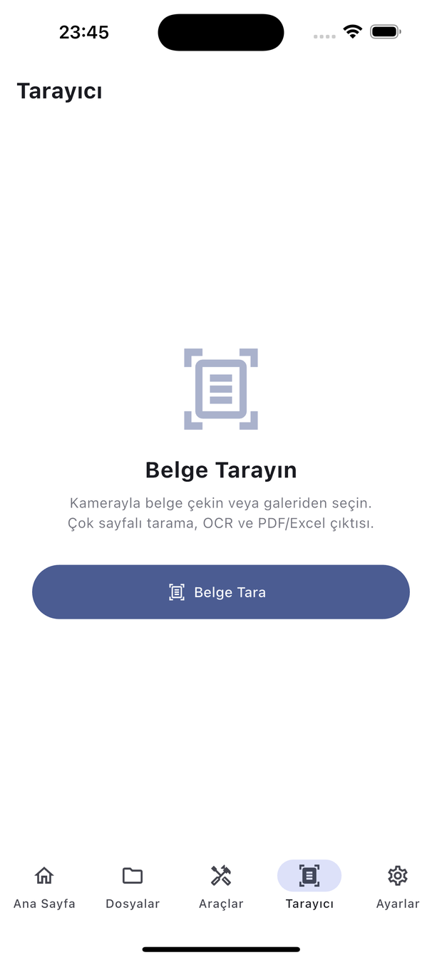 IcePDF belge tarayıcı ekranı