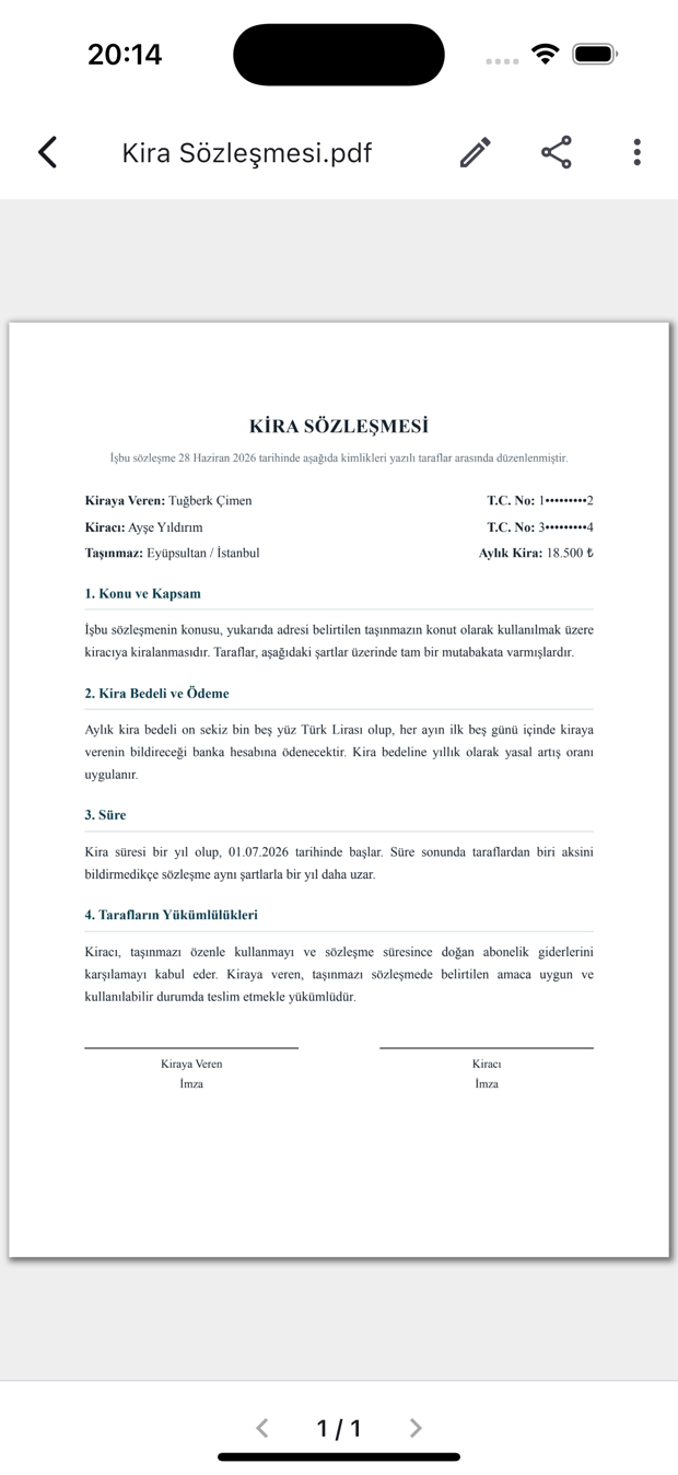 IcePDF PDF görüntüleyici ekranı